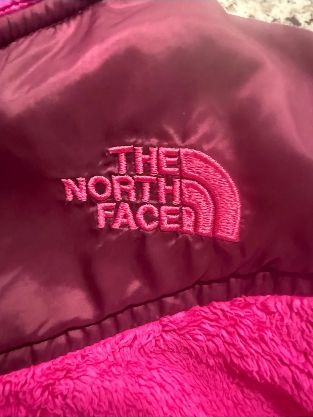 The North Face Girls Hooded Fleece Puffer - Bright Magenta